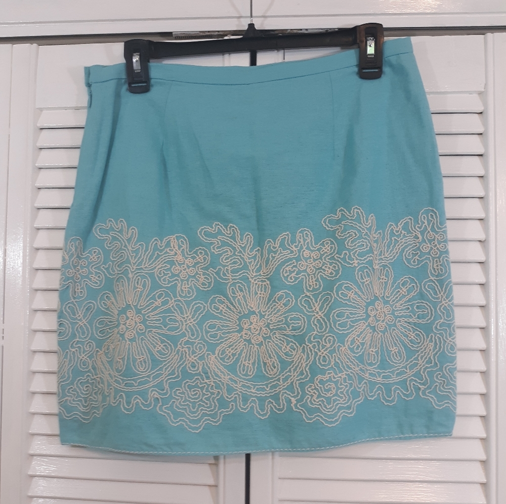 Sophie max linen applique skirt medium *8 - Picture 4 of 4